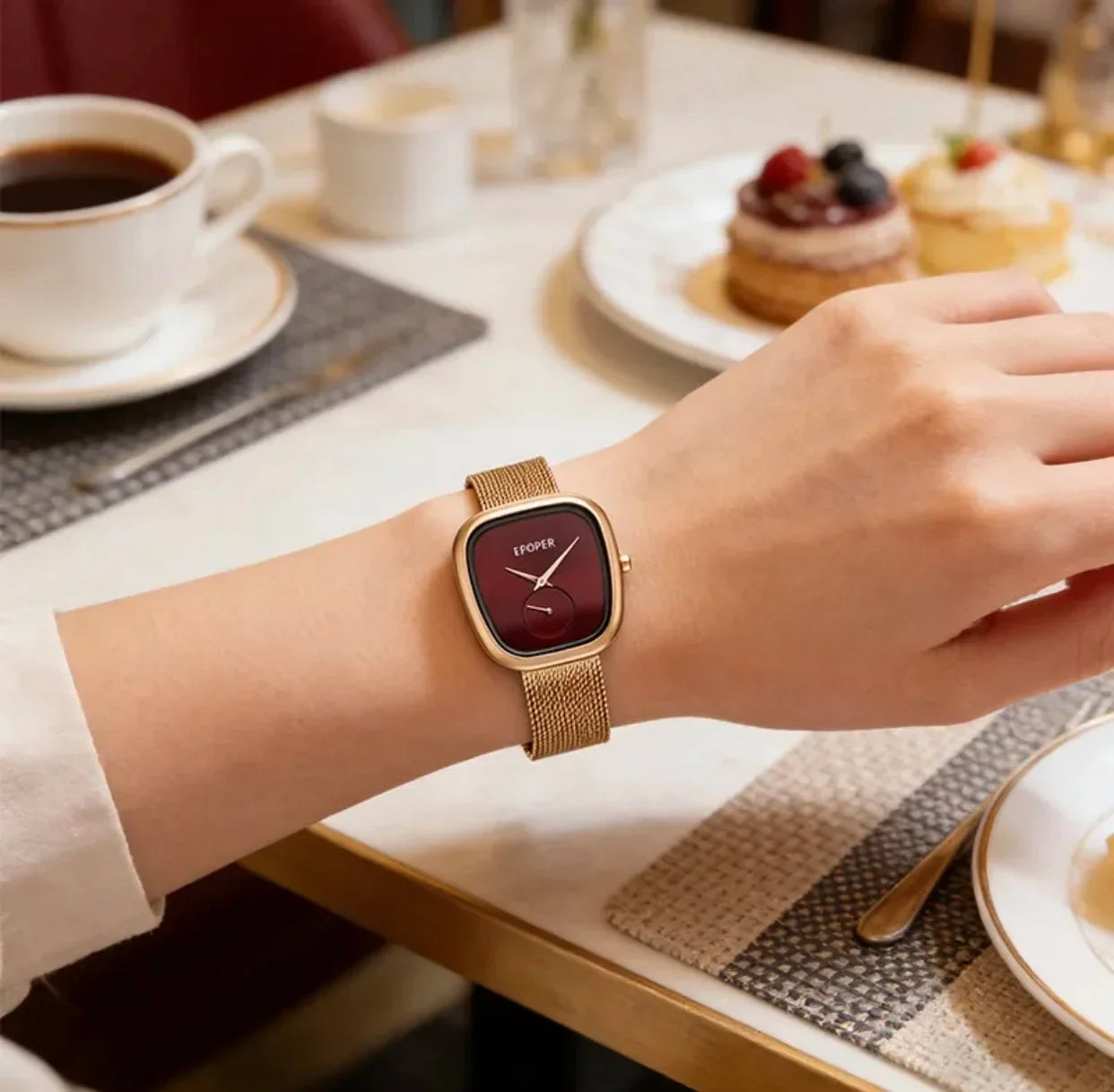 Women’s Quartz Watch with Metal Strap – Timeless Elegance