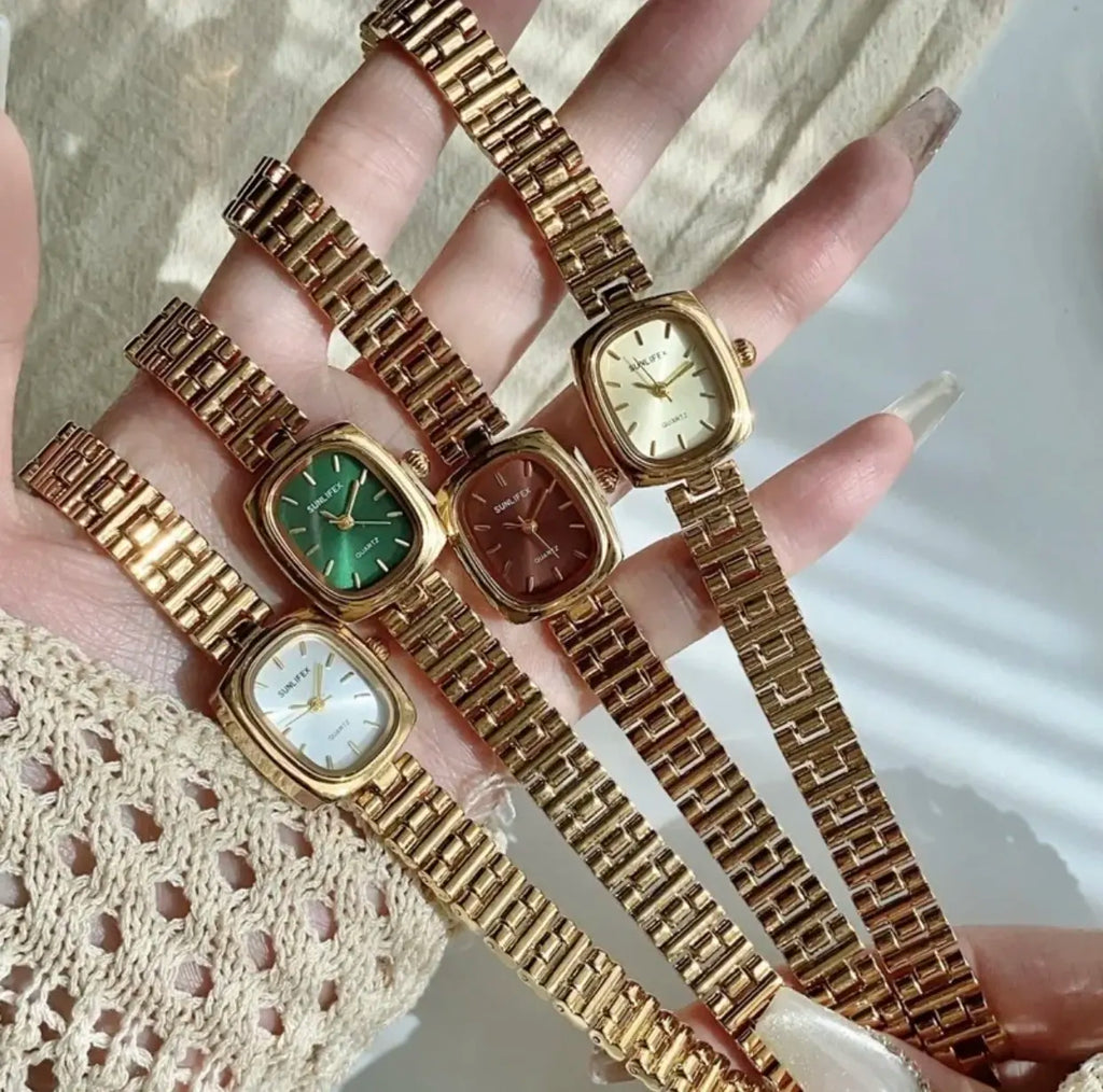Sunlifex Women's Small Square Watch – Elegant Retro Luxury