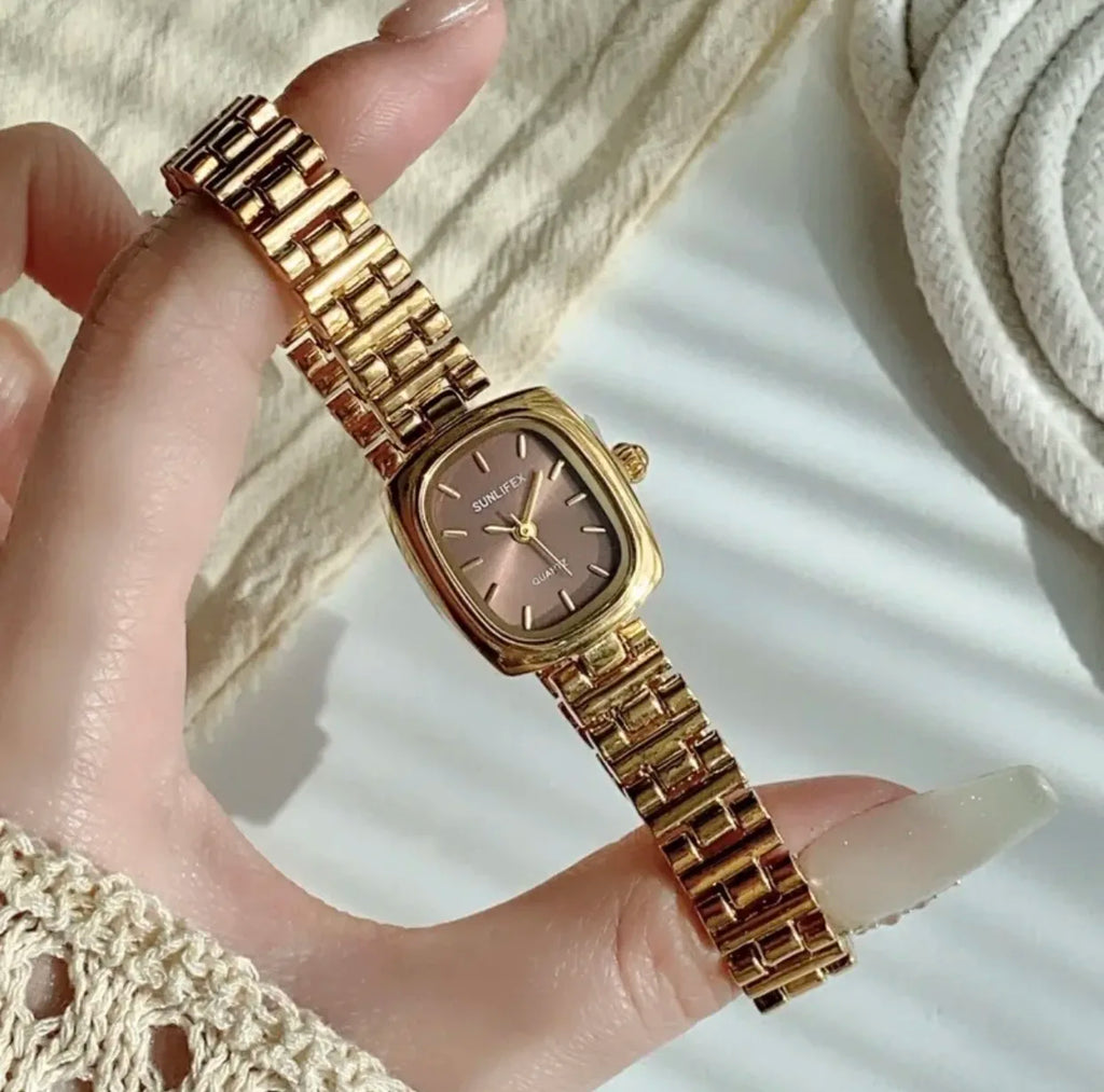 Sunlifex Women's Small Square Watch – Elegant Retro Luxury